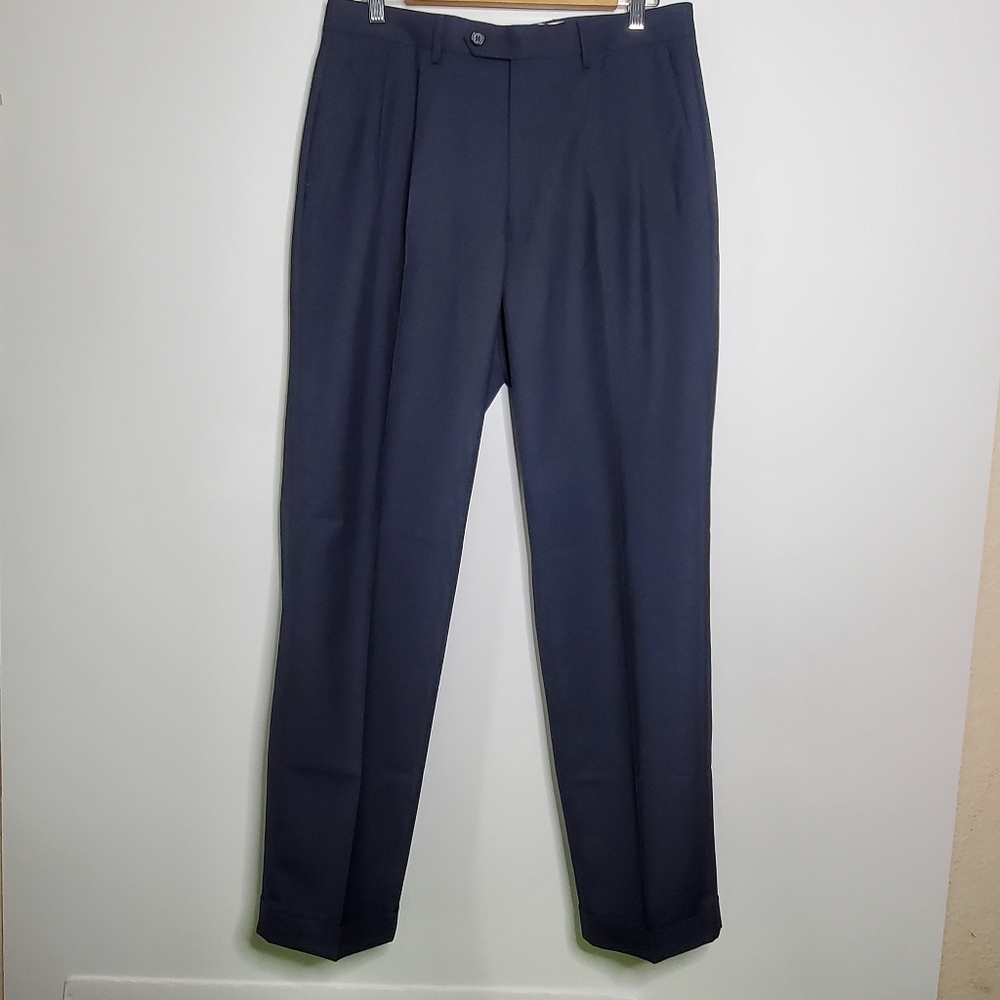 Ralph Ralph Lauren Blue Men's Slacks Pants Pleated NWT Size 34x32